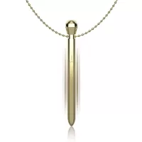 Золотистая подвеска на шею с вибрацией золотистый 