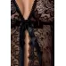 Кружевной пеньюар Jessie с короткими рукавами черный XXL-XXXL