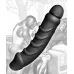 Ребристый анальный вибратор 5 Speed Silicone Vibe - 24 см черный 