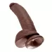 Коричневый фаллоимитатор 9  Cock with Balls - 22,9 см коричневый 
