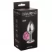 Большая серебристая анальная пробка Diamond Pink Sparkle Large с розовым кристаллом - 8 см розовый 