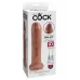 Кофейный необрезанный фаллоимитатор на присоске 7  Uncut Cock - 19,1 см кофейный 