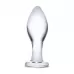 Прозрачная округлая анальная пробка Classic Glass Butt Plug - 10 см прозрачный 