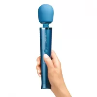 Синий жезловый мини-вибратор Le Wand c 6 режимами вибрации синий 