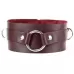 Бордовый широкий ошейник с кольцом Maroon Collar бордовый 