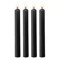 Набор из 4 черных восковых свечей Teasing Wax Candles Large черный 