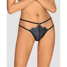 Пикантные трусики-стринги Yassmyne черный с синим L-XL