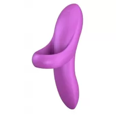 Лиловая вибронасадка на палец Bold Lover лиловый 