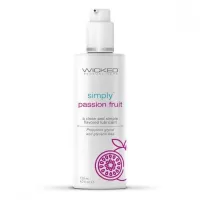 Гель-лубрикант на водной основе с ароматом маракуйи Wicked Simply Passion Fruit - 120 мл  