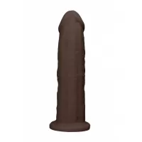 Коричневый фаллоимитатор без мошонки Silicone Dildo Without Balls - 22,8 см коричневый 
