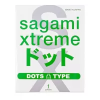 Презерватив Sagami Xtreme Type-E с точками - 1 шт  