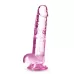 Розовый фаллоимитатор 7 Inch Crystalline Dildo - 17,7 см розовый 