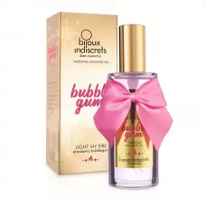 Разогревающее массажное масло Light My Fire Bubble Gum с ароматом бабл-гам - 100 мл  