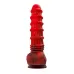 Силиконовый вибратор Monster Tops - 27 см красный с черным 