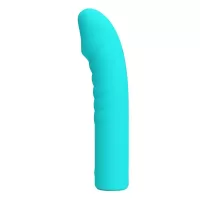 Аквамариновый вибромассажёр Rylan - 16 см аквамариновый 
