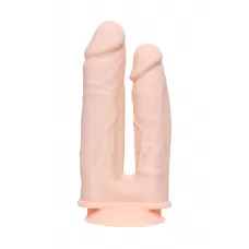 Телесный анально-вагинальный вибратор RealStick Silicone Jason M - 18 см телесный 