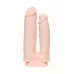 Телесный анально-вагинальный вибратор RealStick Silicone Jason M - 18 см телесный 