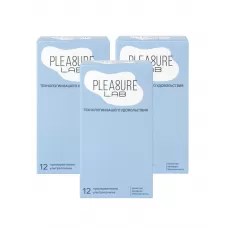 Набор из 3 упаковок ультратонких презервативов Pleasure Lab (по 12 шт  