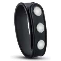 Черное эрекционное кольцо на кнопках черный 