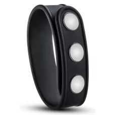 Черное эрекционное кольцо на кнопках черный 