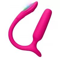 Розовый анальный вибратор с клиторальной стимуляцией Lush Anal розовый 