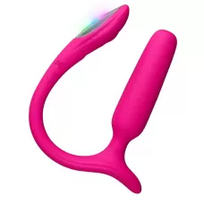 Розовый анальный вибратор с клиторальной стимуляцией Lush Anal розовый 