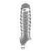 Прозрачная ребристая насадка Stretchy Penis Extension No.32 прозрачный 