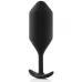 Чёрная пробка для ношения B-vibe Snug Plug 4 - 14 см черный 