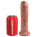 Кофейный необрезанный фаллоимитатор на присоске 7  Uncut Cock - 19,1 см кофейный 