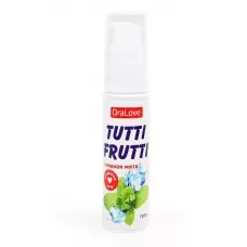 Гель-смазка Tutti-frutti со вкусом сладкой мяты - 30 гр  