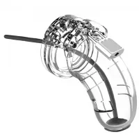 Прозрачный мужской пояс верности со стимулятором уретры Cock Cage Model 15 Chastity 3.5 прозрачный 