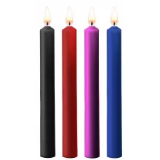 Набор из 4 разноцветных восковых свечей Teasing Wax Candles Large разноцветный 