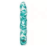Волнообразный вибратор Squiggle Dick - 15,25 см зеленый с белым 