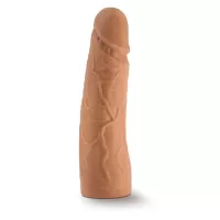 Насадка-фаллоимитатор для трусиков с плугом Realistic 7 Inch Lock On Dildo - 17,8 см карамель (темно-бежевый 