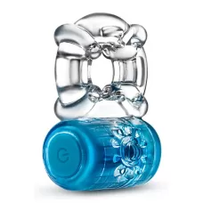 Синее эрекционное виброкольцо One Night Stand Vibrating C-Ring синий 