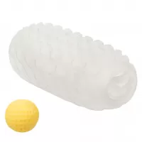 Двусторонний мастурбатор с желтым стимулирующим шариком Reversible Squishy Ball Stroker прозрачный 