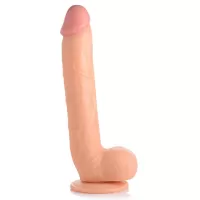 Телесный фаллоимитатор-гигант на присоске Long Logan 10’’ Dildo with Balls - 27,4 см телесный 