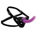 Лиловый поясной страпон Navigator Silicone G-Spot Dildo with Harness - 17,8 см лиловый 