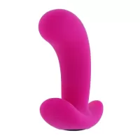 Розовый вибромассажёр простаты с пультом ДУ Hooking Up - 9,5 см розовый 