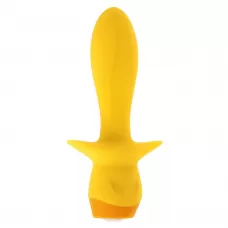 Желтая анальная вибропробка Mellow Yellow - 13,5 см желтый 