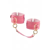 Розовые однослойные кожаные оковы розовый 