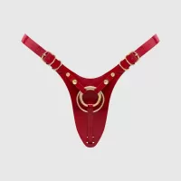 Красный пояс для фиксации насадок Strap-On-Me Leatherette Harness Fabulous красный S-M-L-XL-XXL