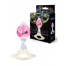 Розоватая анальная пробка с руской - 8,5 см розовый Розоватая анальная пробка с руской - 8,5 см розовый