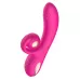 Розовый вибратор-кролик с функцией вращения ствола розовый 