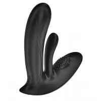 Черный вибратор для ношения с 10 режимами вибрации и колебаний черный 