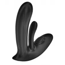 Черный вибратор для ношения с 10 режимами вибрации и колебаний черный 