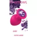 Большая розовая анальная пробка Emotions Cutie Large с фиолетовым кристаллом - 10 см фиолетовый 