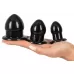 Набор растягивающих анальный вход пробок Anal Stretching Plug Kit черный 
