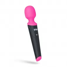 Розово-черный вибромассажер Yiva Power Massager розовый с черным 