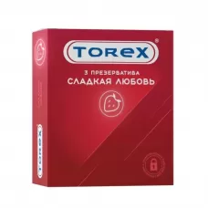 Презервативы Torex  Сладкая любовь  с ароматом клубники - 3 шт  